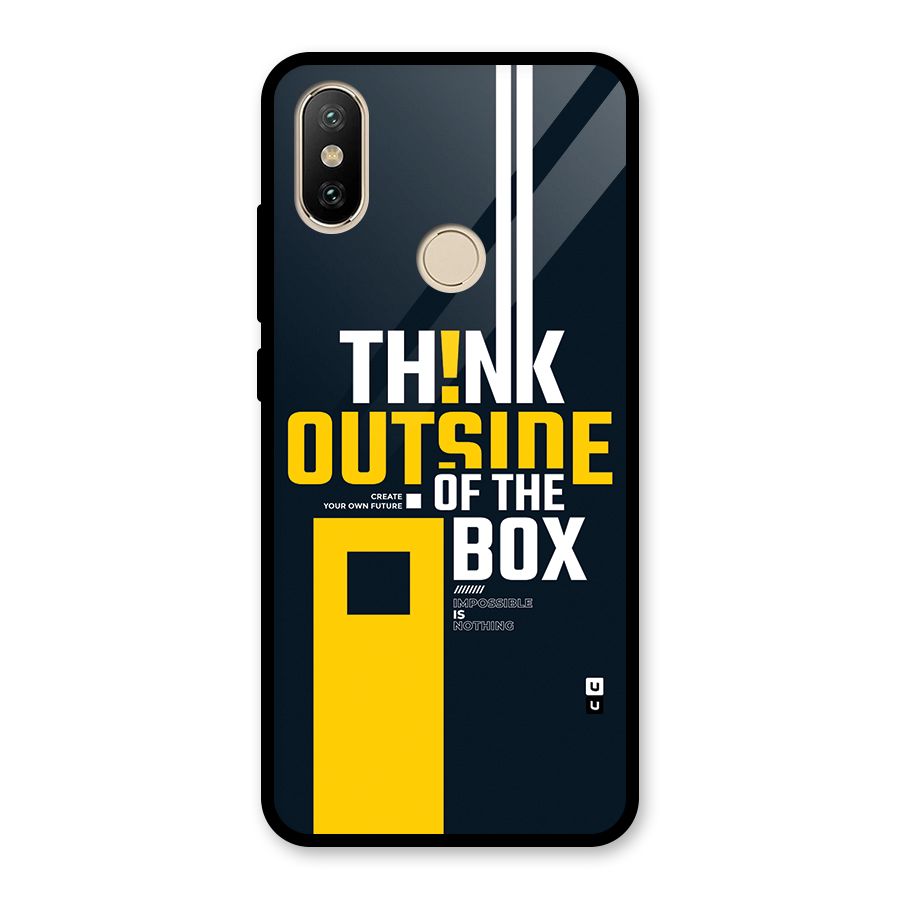 Awesome Think Out Side Glass Back Case for Redmi A1