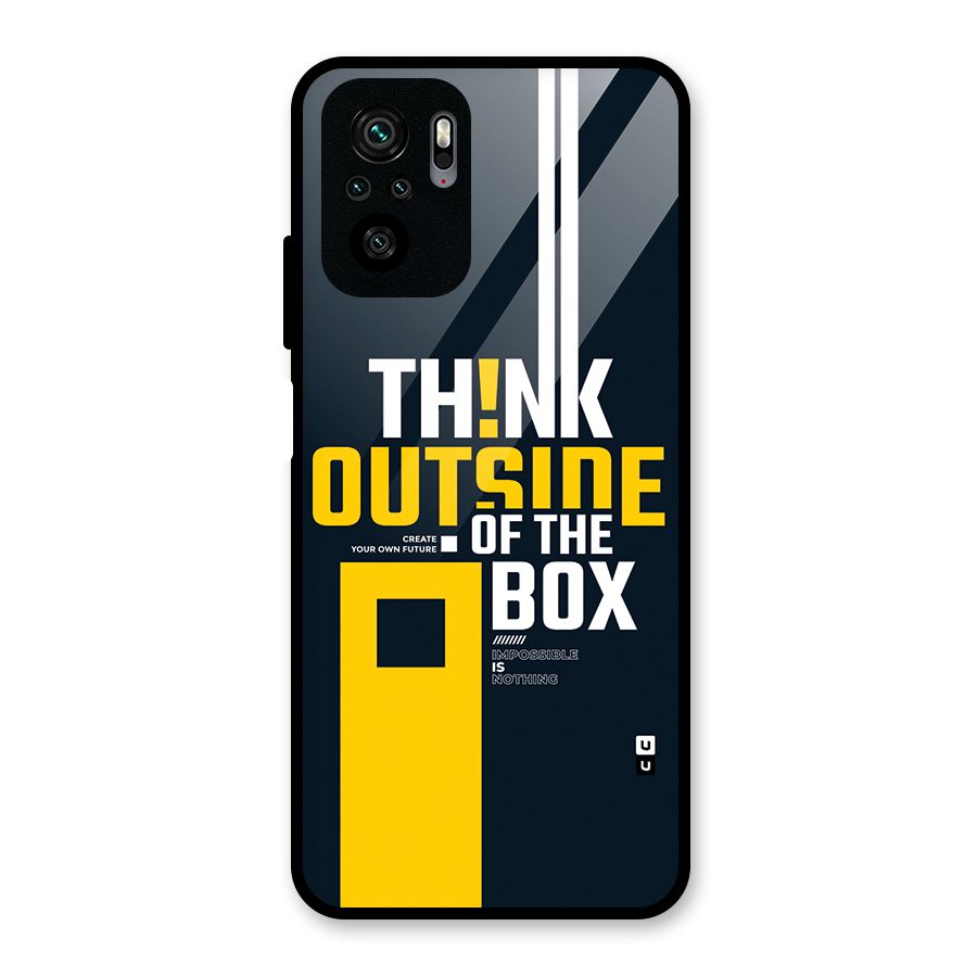 Awesome Think Out Side Glass Back Case for Redmi Note 10S