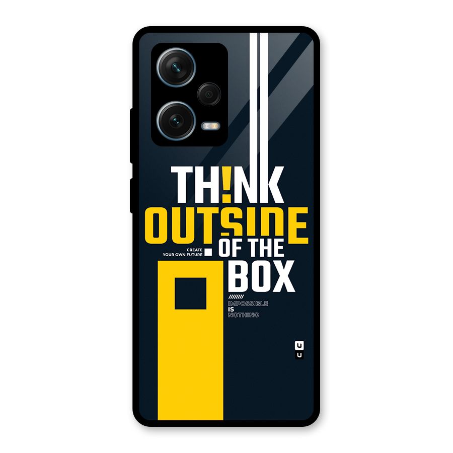 Awesome Think Out Side Glass Back Case for Redmi Note 12 Pro Plus 5G