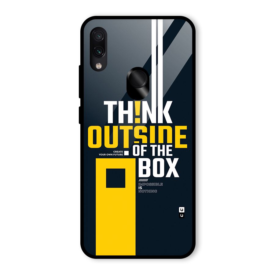 Awesome Think Out Side Glass Back Case for Redmi Note 7