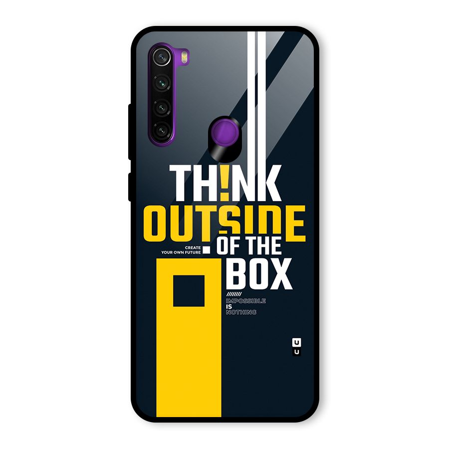 Awesome Think Out Side Glass Back Case for Redmi Note 8