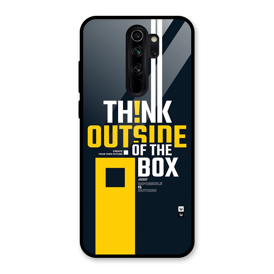 Awesome Think Out Side Glass Back Case for Redmi Note 8 Pro