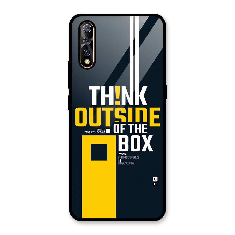 Awesome Think Out Side Glass Back Case for Vivo S1