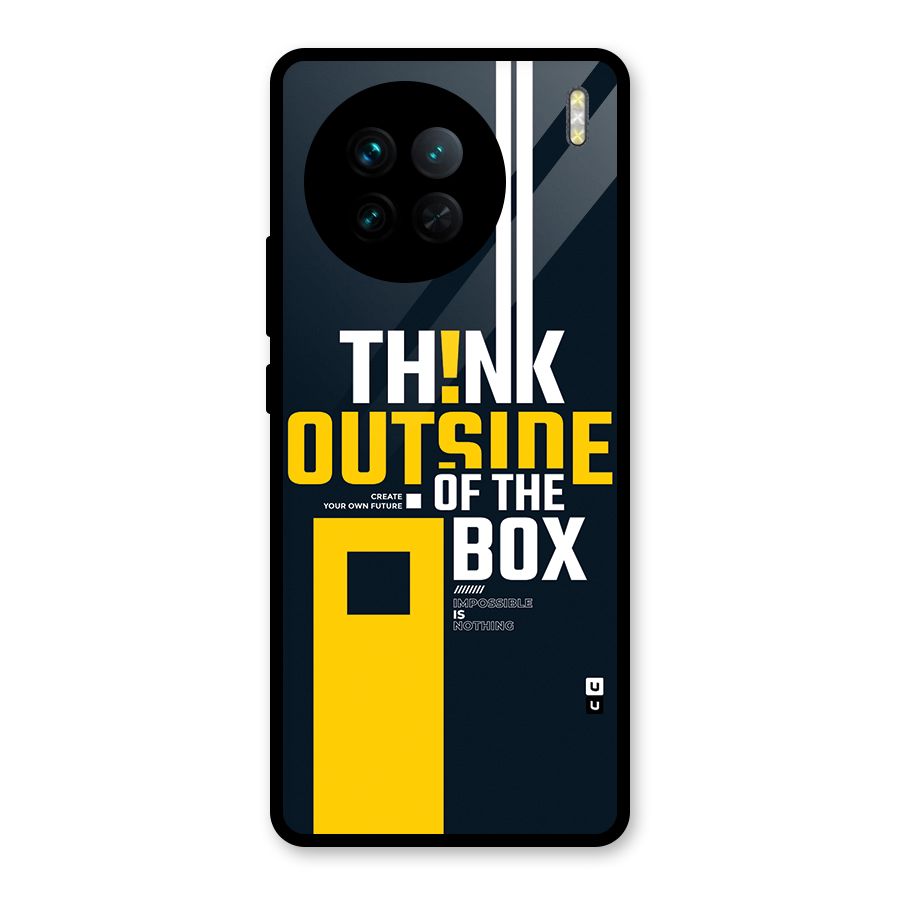 Awesome Think Out Side Glass Back Case for Vivo X90