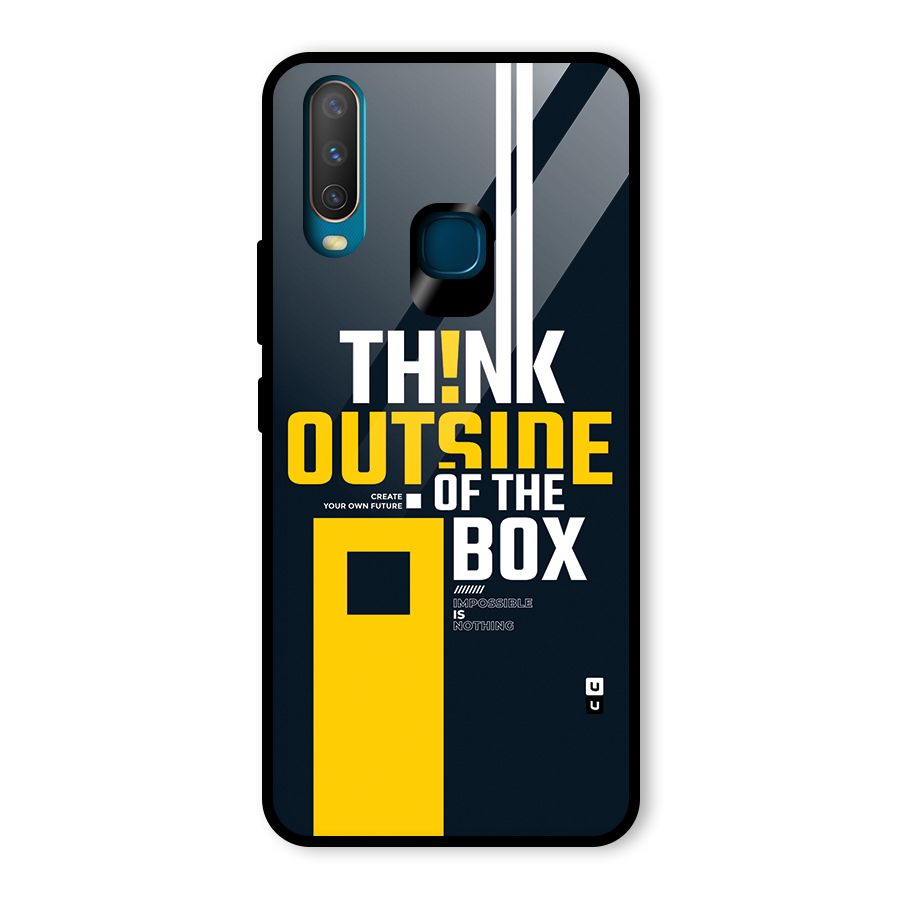 Awesome Think Out Side Glass Back Case for Vivo Y15