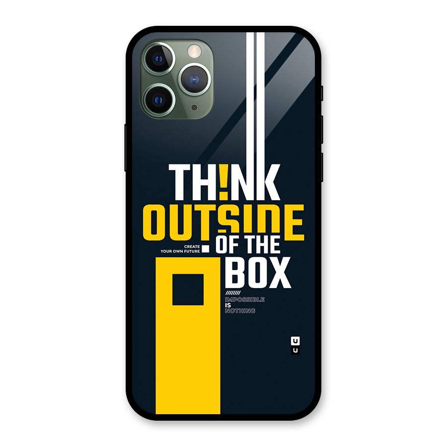 Awesome Think Out Side Glass Back Case for iPhone 11 Pro