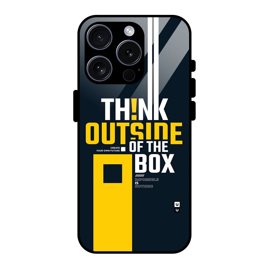 Awesome Think Out Side Glass Back Case for iPhone 15 Pro