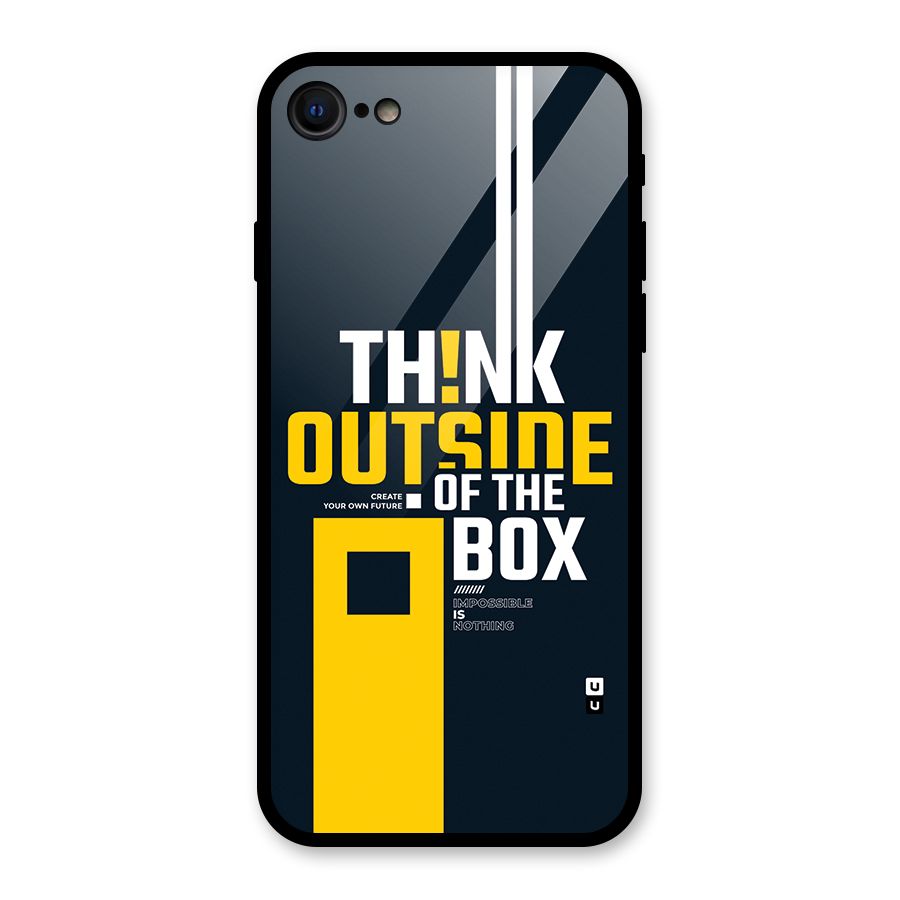 Awesome Think Out Side Glass Back Case for iPhone 7