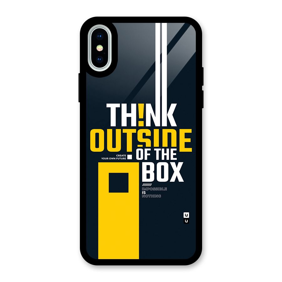 Awesome Think Out Side Glass Back Case for iPhone XS
