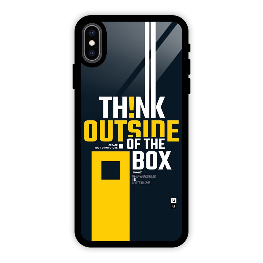 Awesome Think Out Side Glass Back Case for iPhone XS Max
