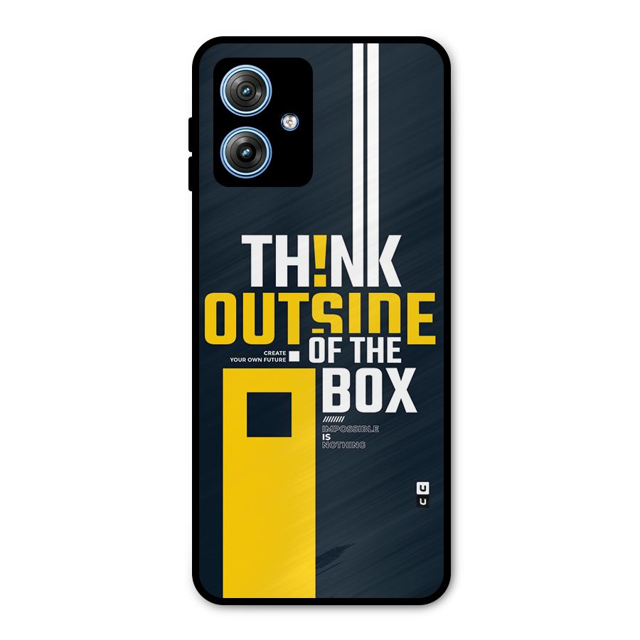Awesome Think Out Side Metal Back Case for Moto G54