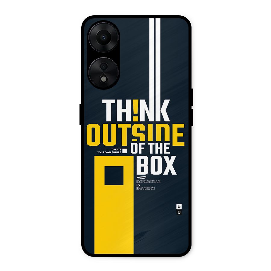 Awesome Think Out Side Metal Back Case for Oppo A78 5G