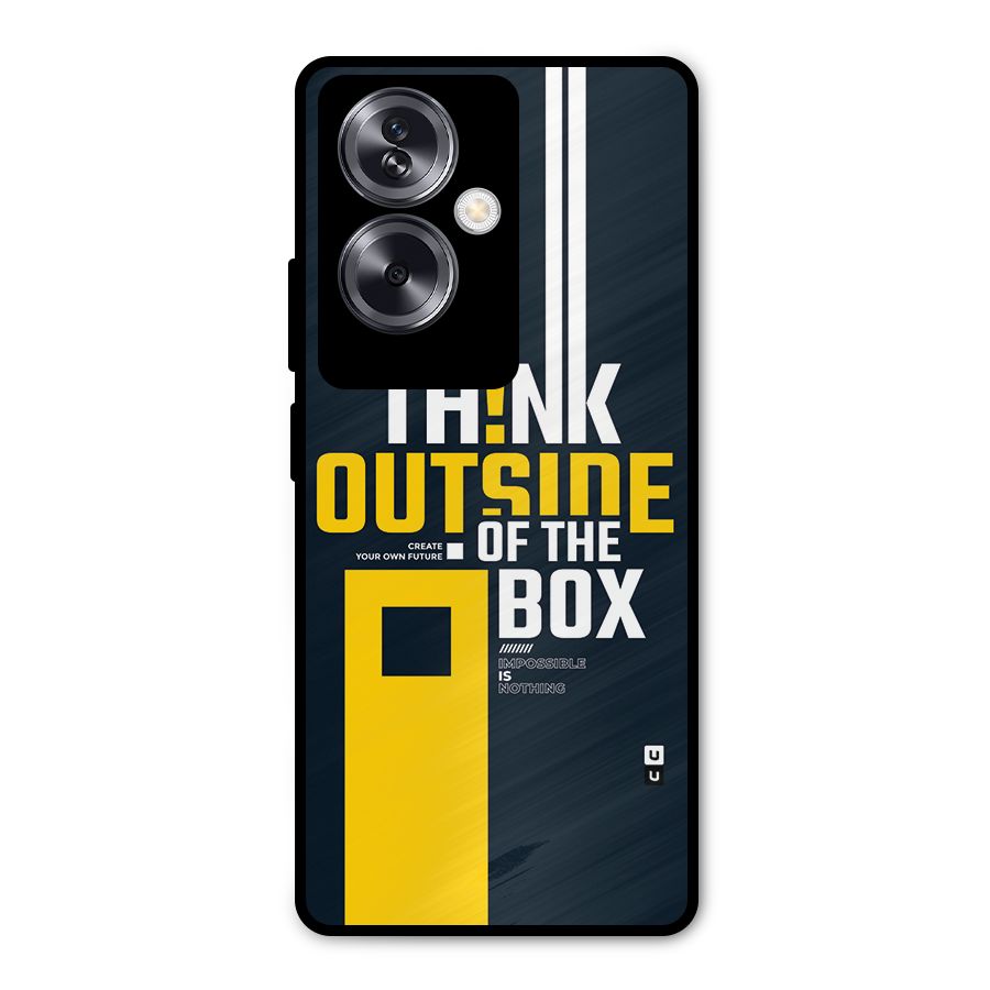Awesome Think Out Side Metal Back Case for Oppo A79 5G