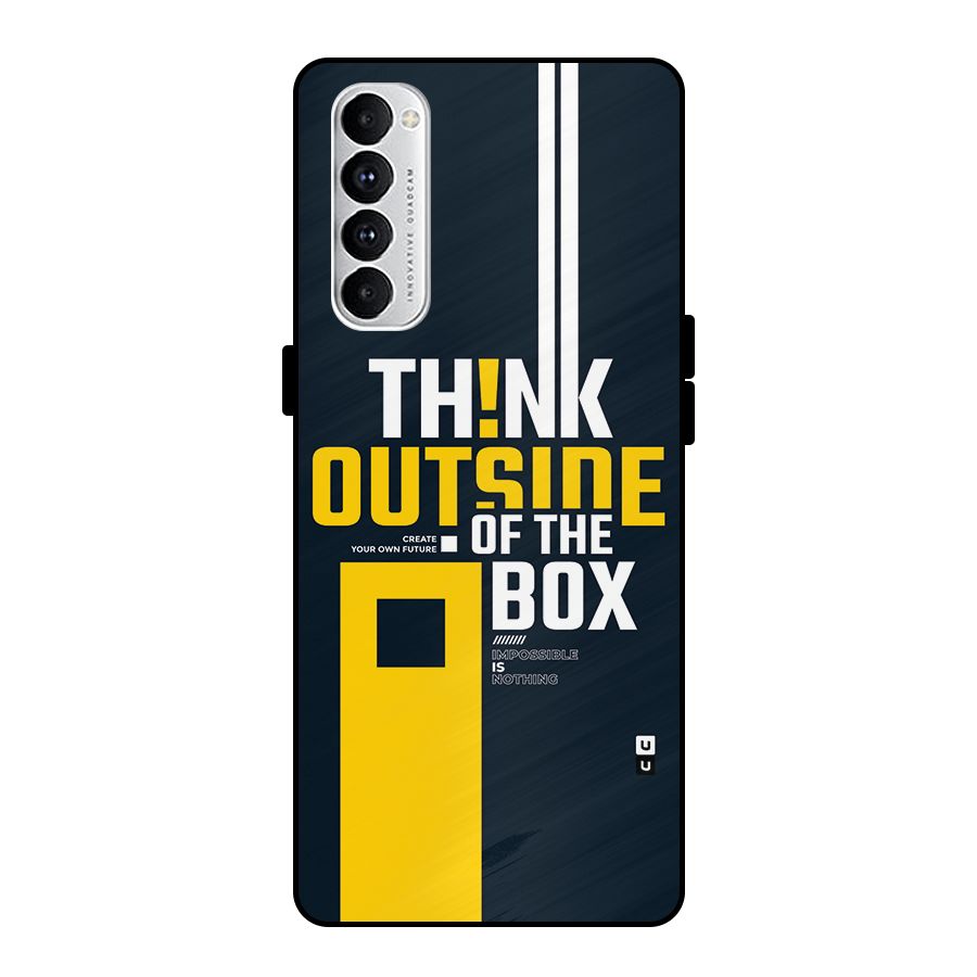 Awesome Think Out Side Metal Back Case for Oppo Reno4 Pro