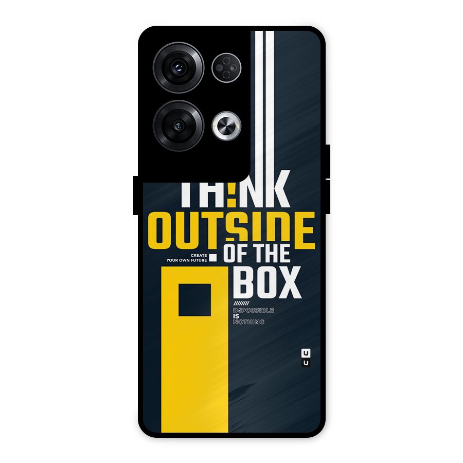Awesome Think Out Side Metal Back Case for Oppo Reno8 Pro 5G