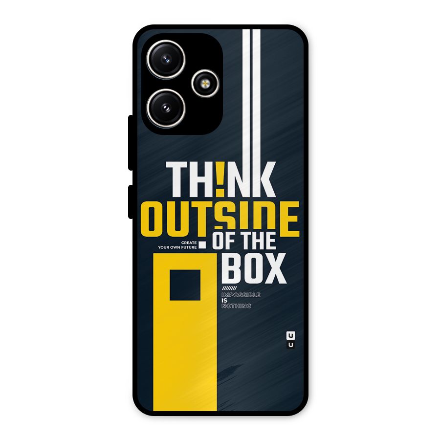 Awesome Think Out Side Metal Back Case for Poco M6 Pro