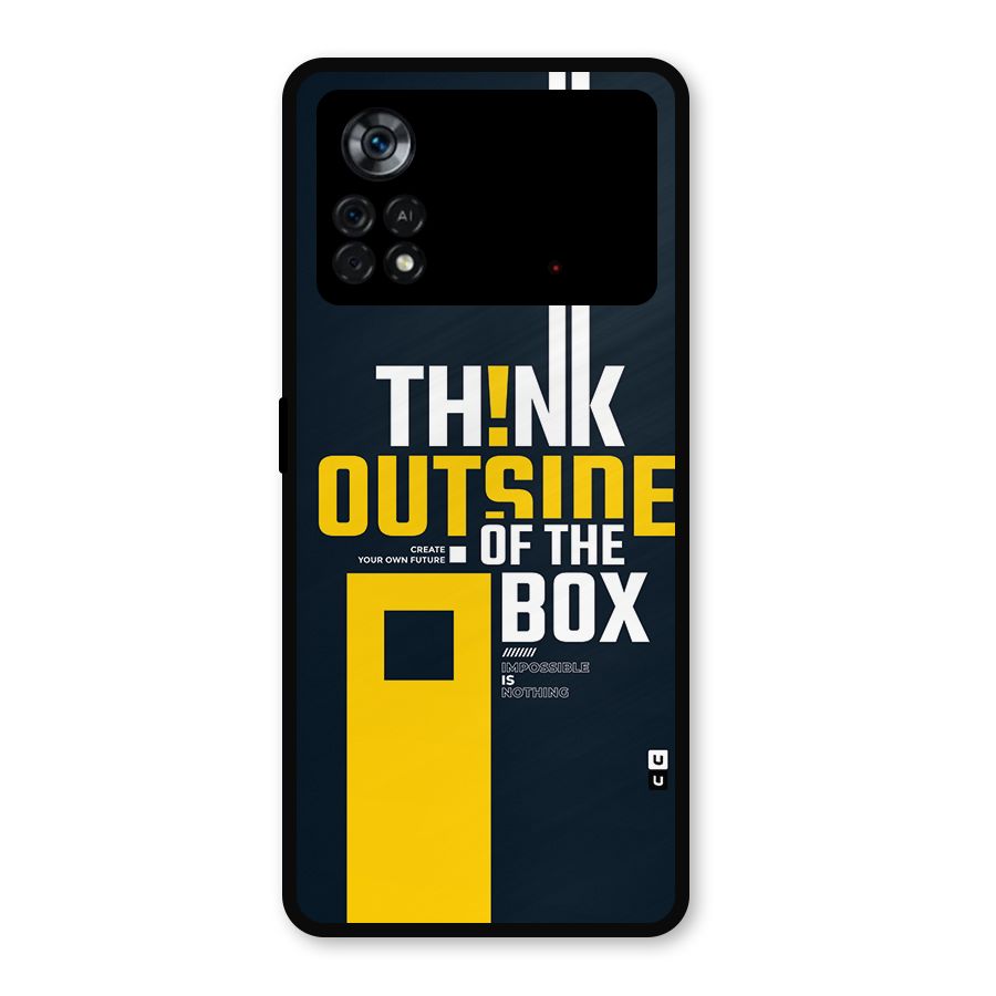 Awesome Think Out Side Metal Back Case for Poco X4 Pro 5G