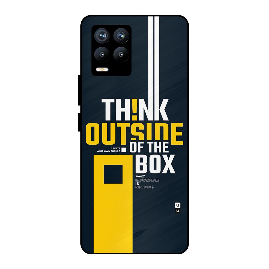 Awesome Think Out Side Metal Back Case for Realme 8 Pro