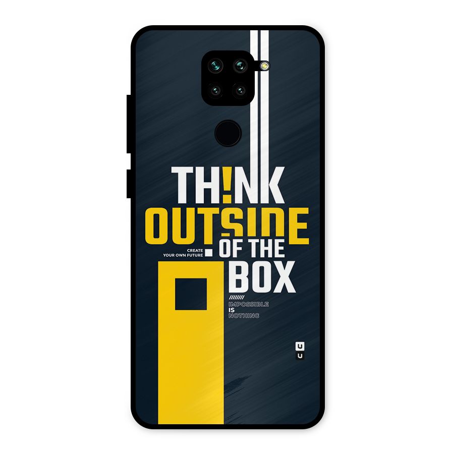 Awesome Think Out Side Metal Back Case for Redmi Note 9