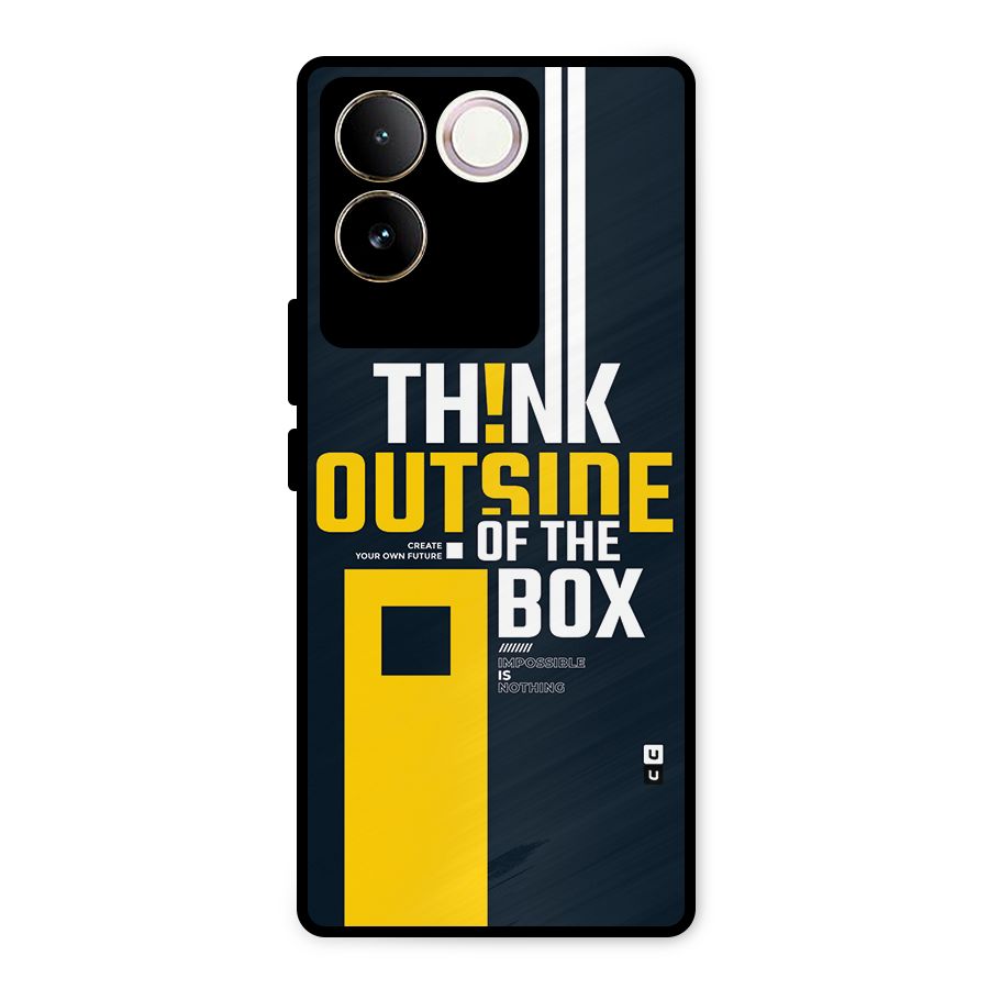 Awesome Think Out Side Metal Back Case for Vivo T2 Pro