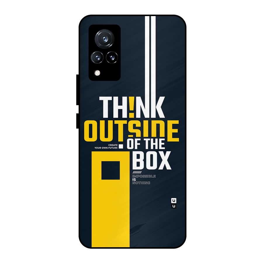 Awesome Think Out Side Metal Back Case for Vivo V21 5G