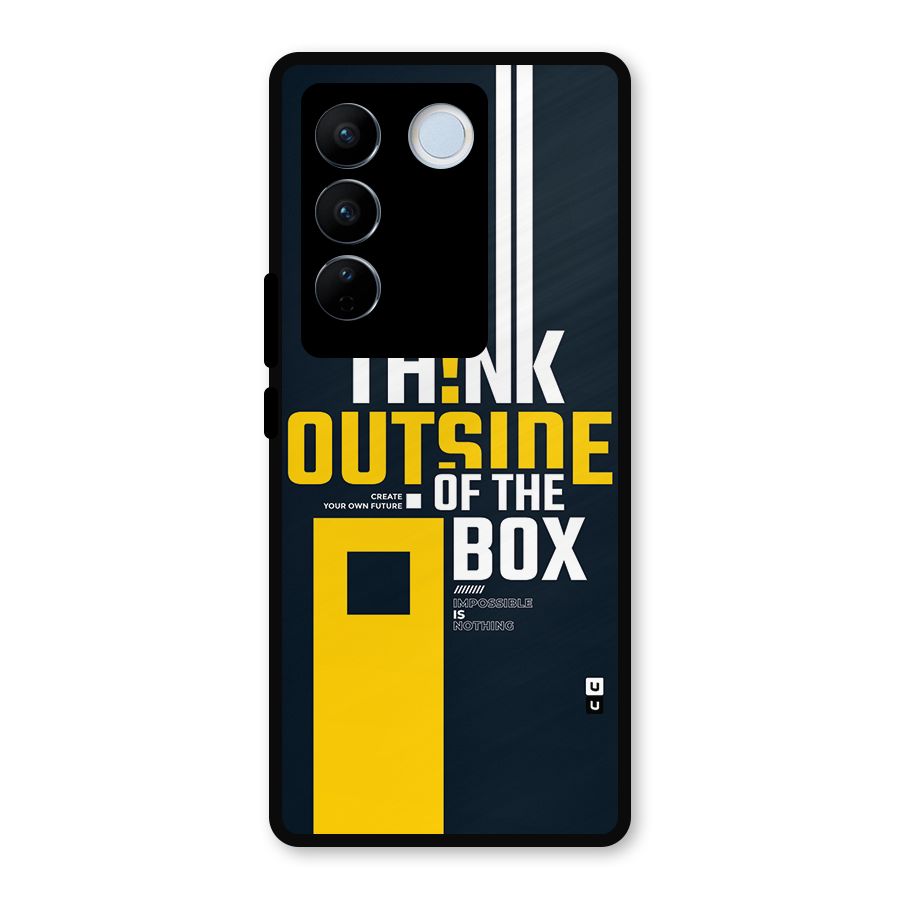 Awesome Think Out Side Metal Back Case for Vivo V27