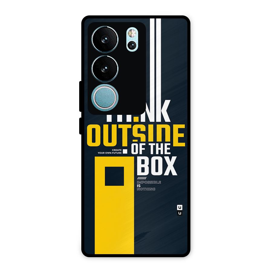 Awesome Think Out Side Metal Back Case for Vivo V29