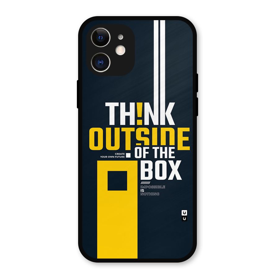 Awesome Think Out Side Metal Back Case for iPhone 12