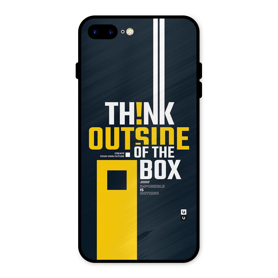 Awesome Think Out Side Metal Back Case for iPhone 7 Plus