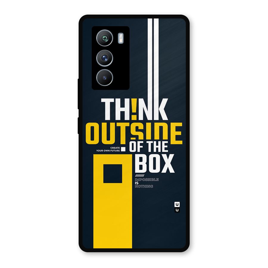 Awesome Think Out Side Metal Back Case for iQOO 9 SE