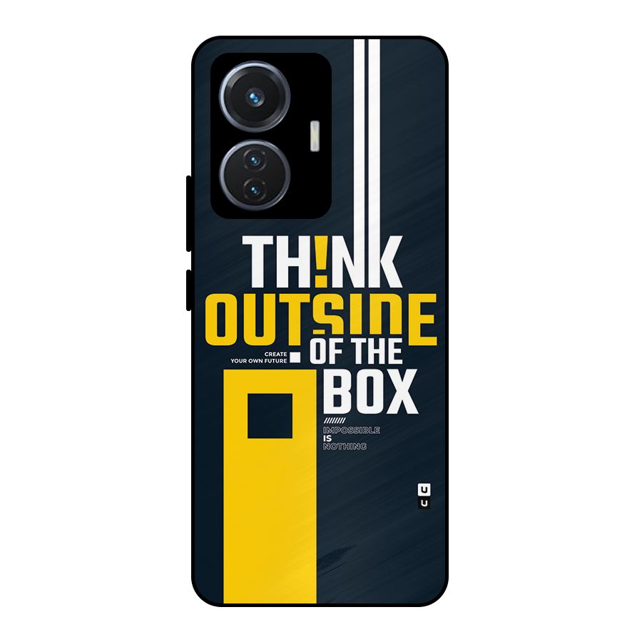 Awesome Think Out Side Metal Back Case for iQOO Z6 44W