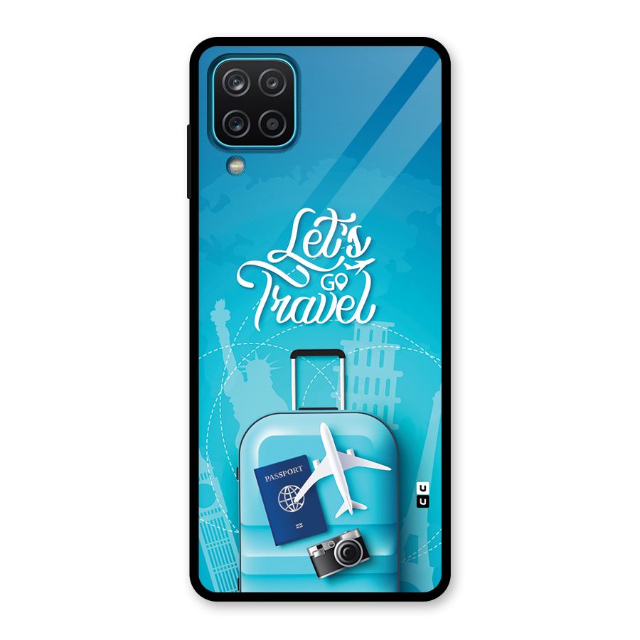 Awesome Travel Bag Glass Back Case for Galaxy A12