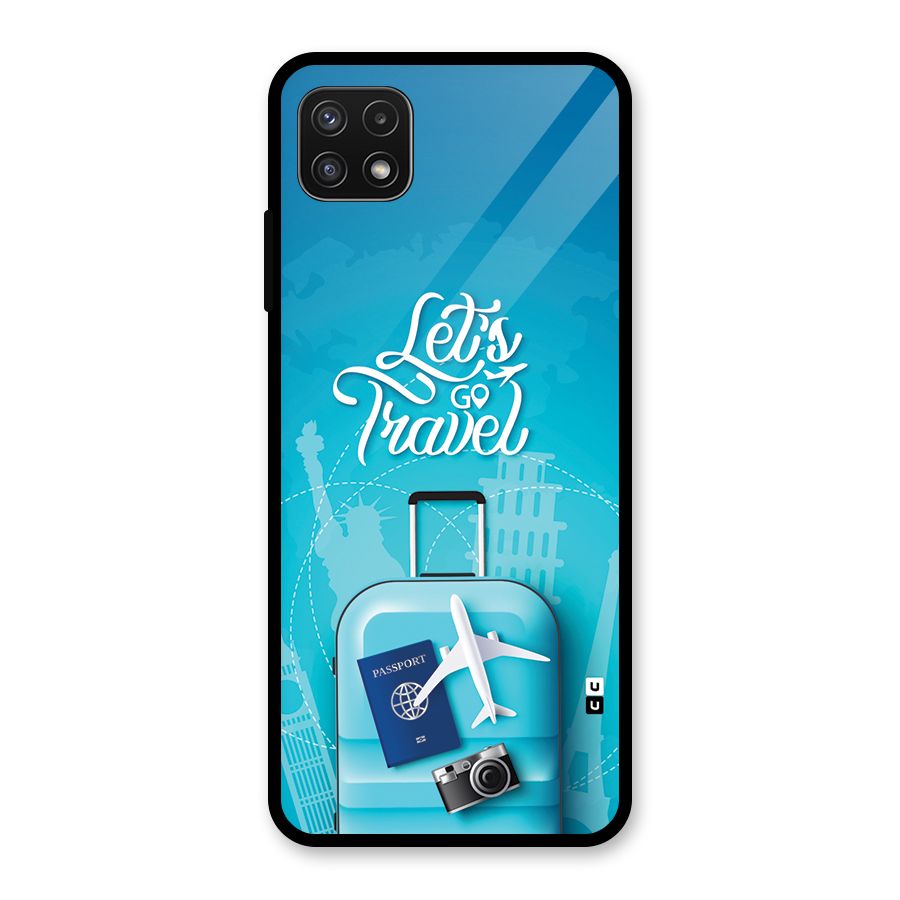 Awesome Travel Bag Glass Back Case for Galaxy A22 5G