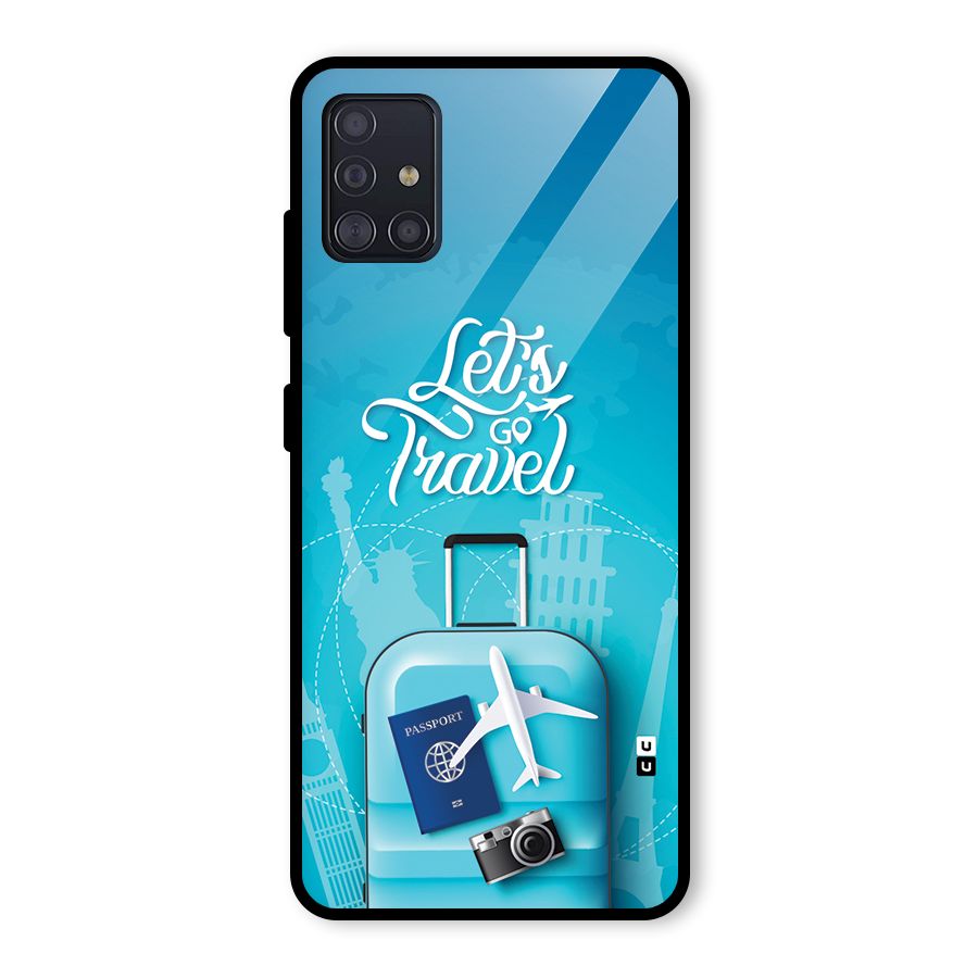Awesome Travel Bag Glass Back Case for Galaxy A51
