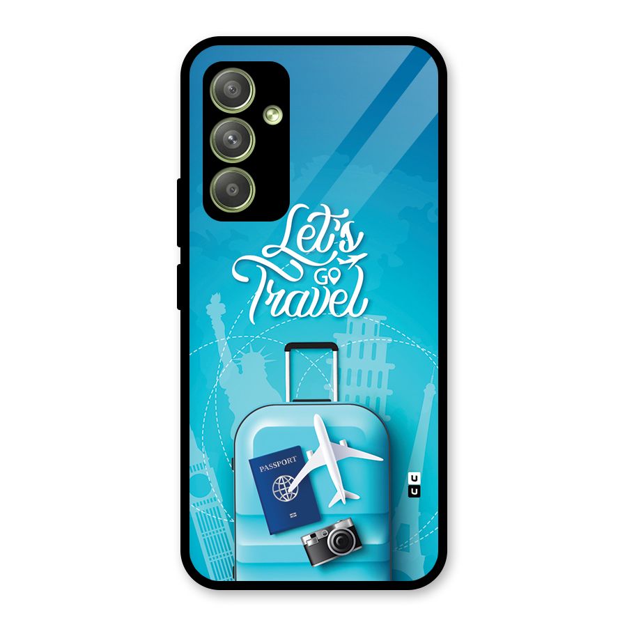 Awesome Travel Bag Glass Back Case for Galaxy A54