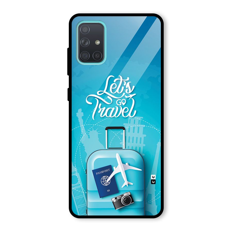 Awesome Travel Bag Glass Back Case for Galaxy A71