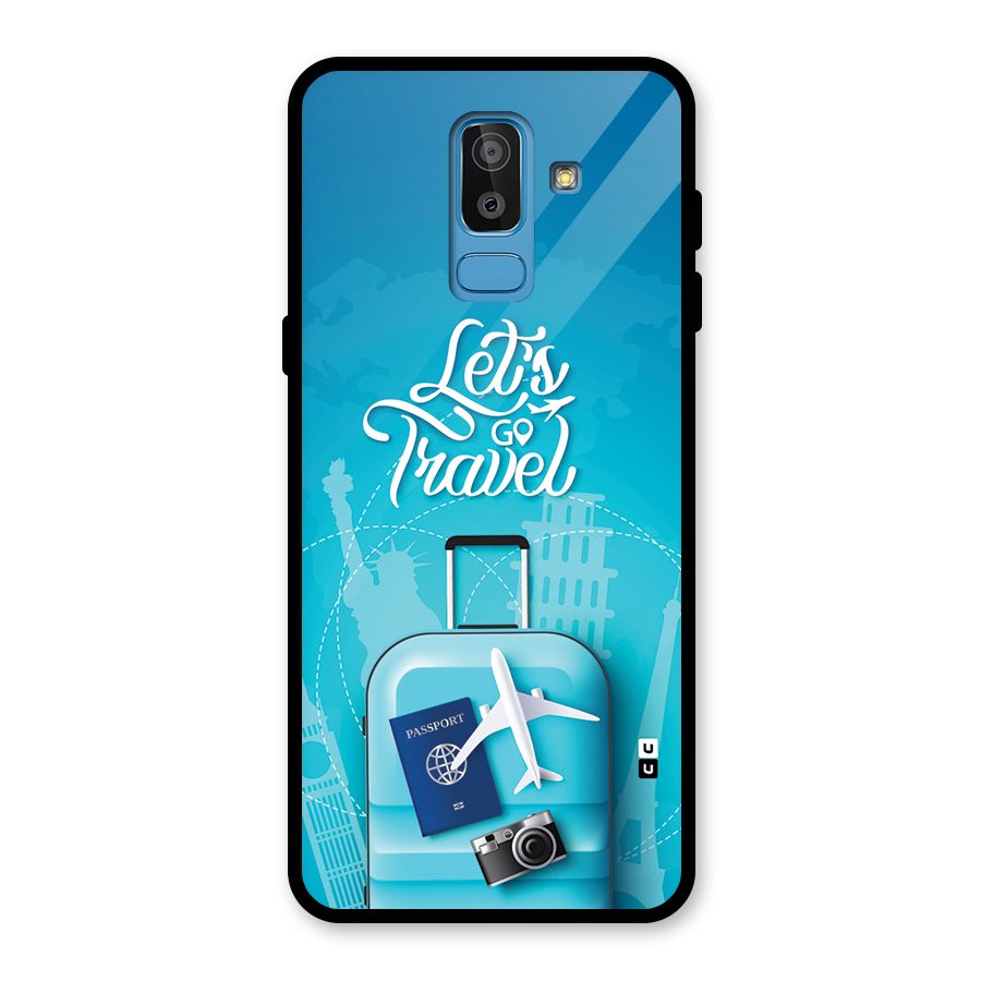 Awesome Travel Bag Glass Back Case for Galaxy J8