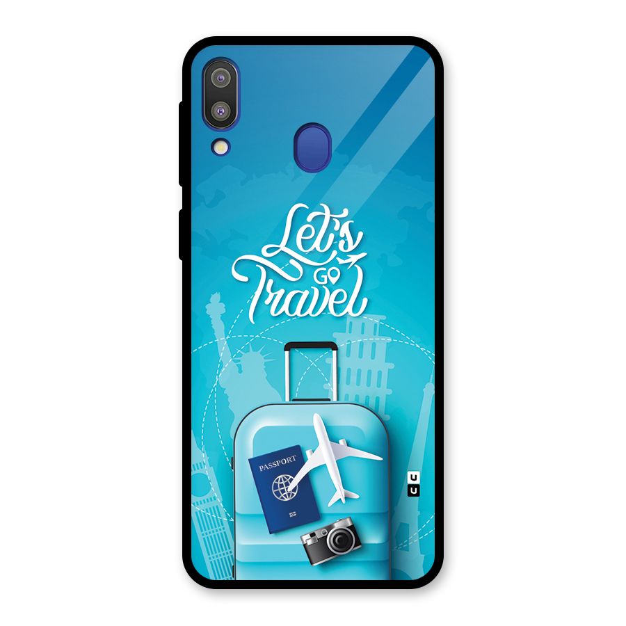 Awesome Travel Bag Glass Back Case for Galaxy M20