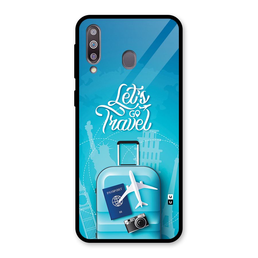 Awesome Travel Bag Glass Back Case for Galaxy M30