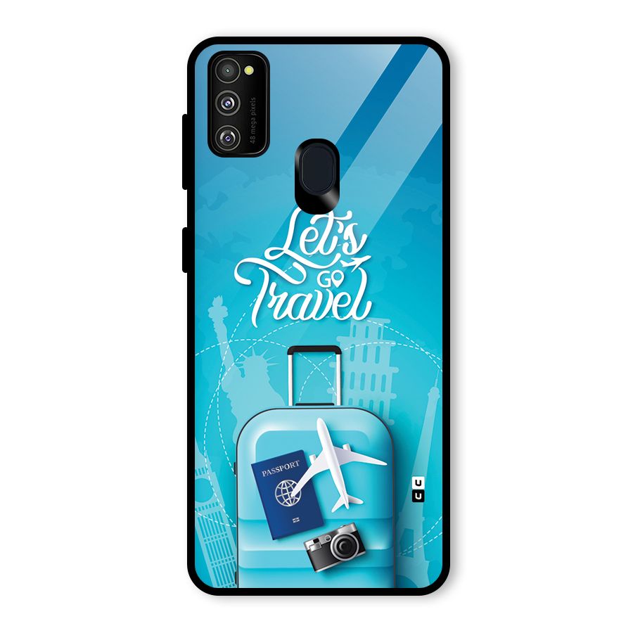Awesome Travel Bag Glass Back Case for Galaxy M30s
