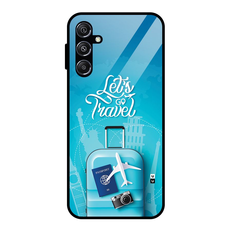 Awesome Travel Bag Glass Back Case for Galaxy M34 5G
