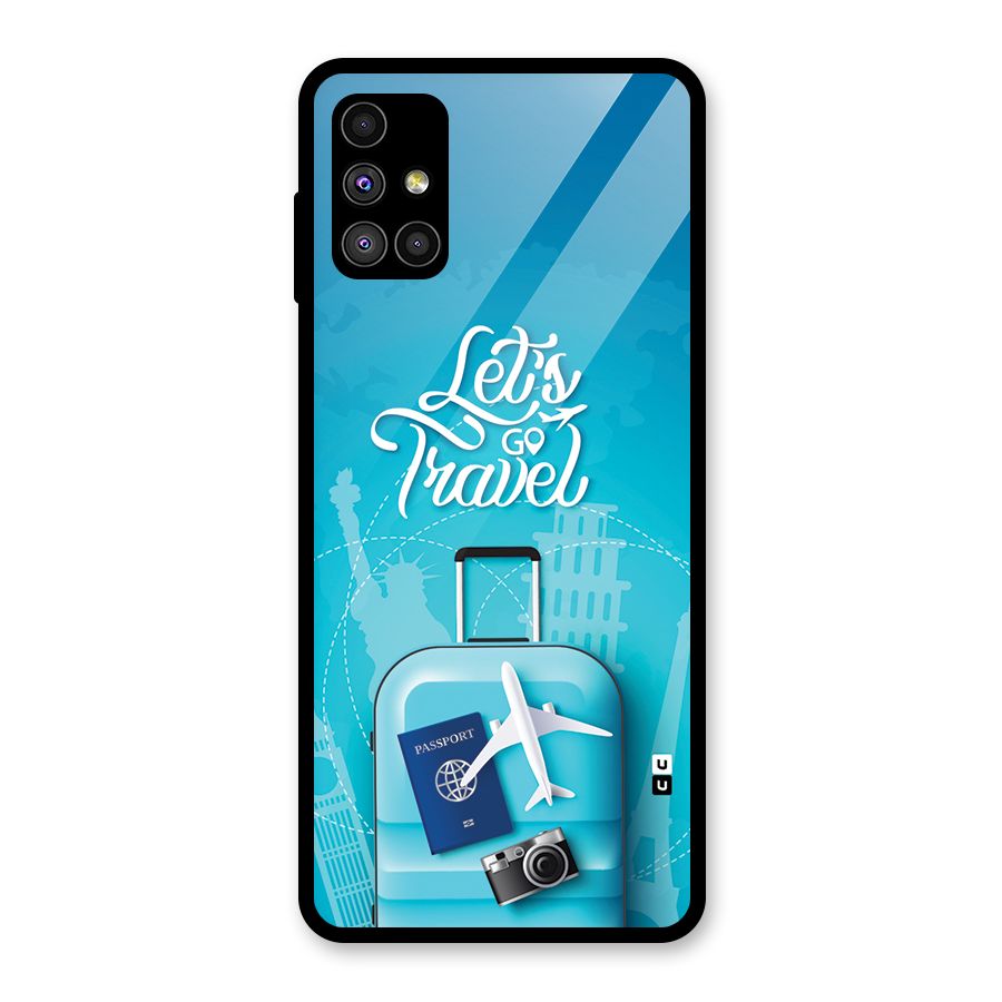 Awesome Travel Bag Glass Back Case for Galaxy M51