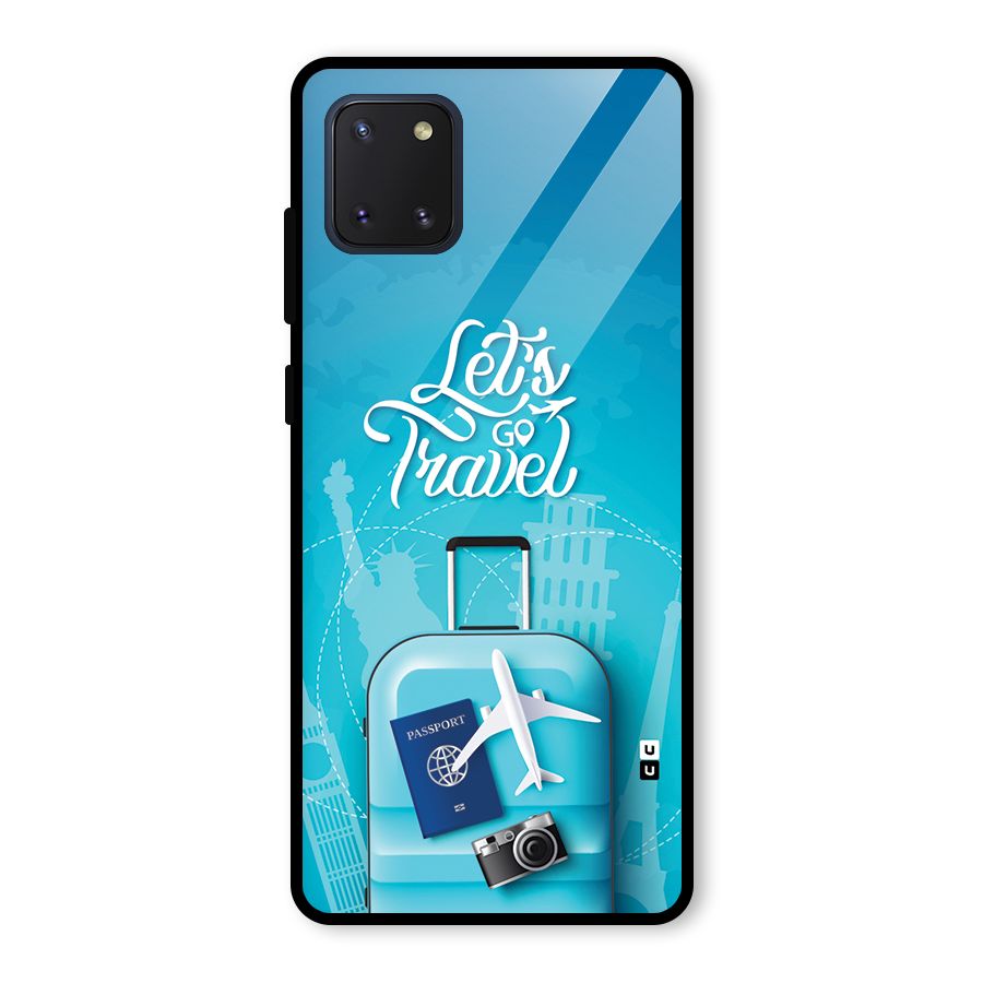 Awesome Travel Bag Glass Back Case for Galaxy Note 10 Lite