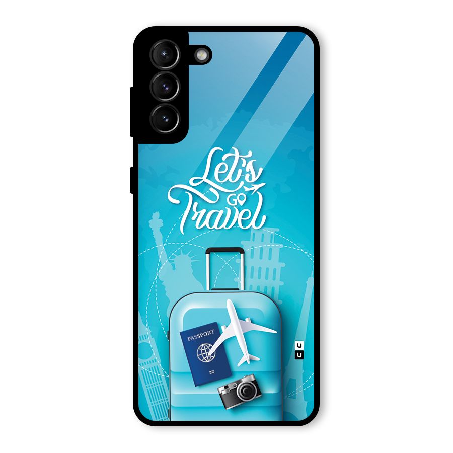 Awesome Travel Bag Glass Back Case for Galaxy S21 Plus