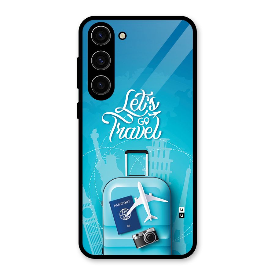 Awesome Travel Bag Glass Back Case for Galaxy S23 Plus