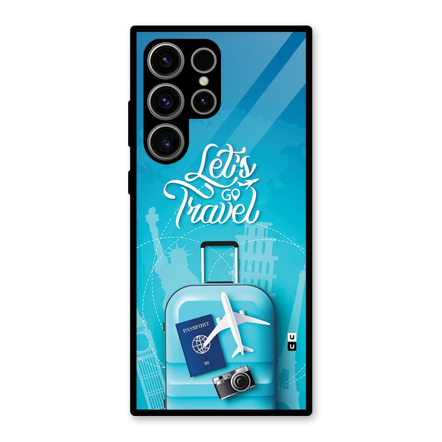 Awesome Travel Bag Glass Back Case for Galaxy S23 Ultra