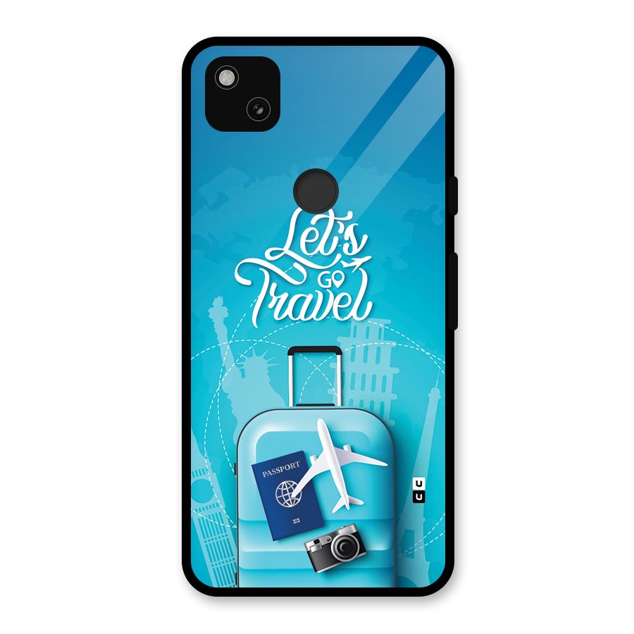 Awesome Travel Bag Glass Back Case for Google Pixel 4a