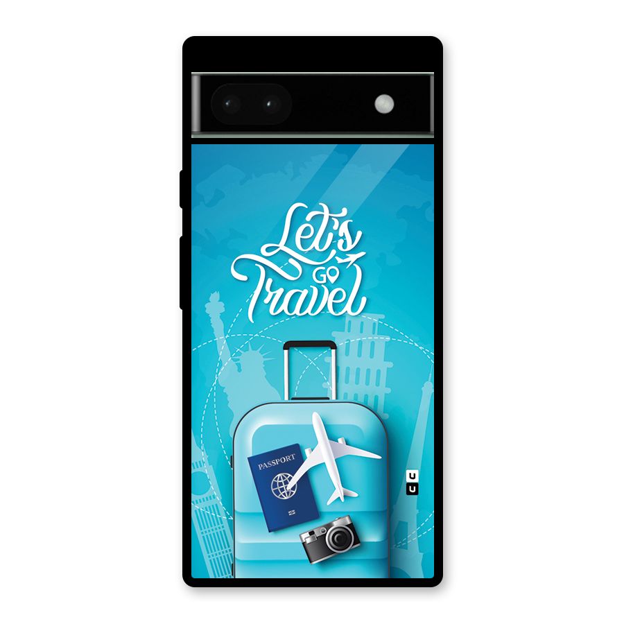 Awesome Travel Bag Glass Back Case for Google Pixel 6a