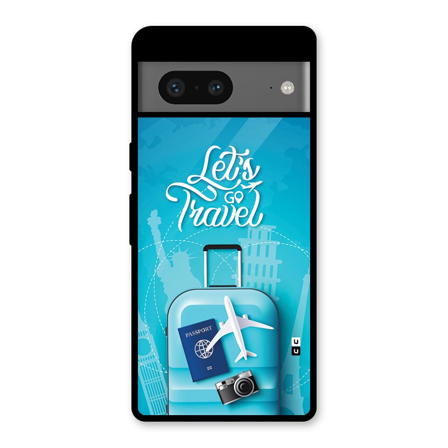 Awesome Travel Bag Glass Back Case for Google Pixel 7