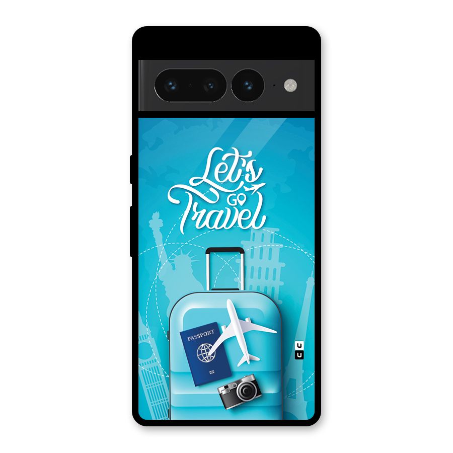 Awesome Travel Bag Glass Back Case for Google Pixel 7 Pro
